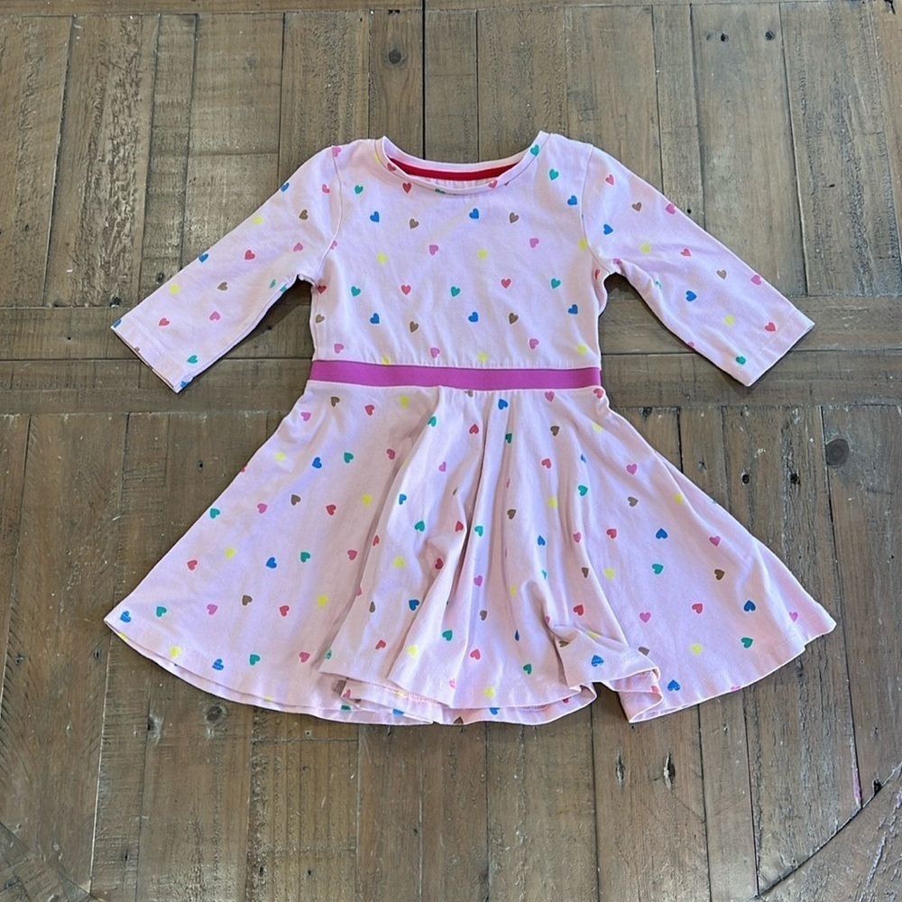 Mini Boden pink heart skater dress
